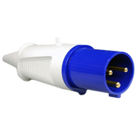Pin and Sleeve Plug Devices 888-260306 IEC 60309 Cable Mount Plug, IP44 Rated, 60A 250V, 63A 200-250V, 6H, IEC 309 International Pin and Sleeve Devices 